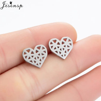 Multiple Stainless Steel Earings Fashion Jewelry Small Animal Ear Studs Music Leaf Fairy Hummingbird Earrings Pendientes Gift