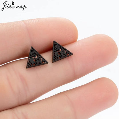 Multiple Stainless Steel Earings Fashion Jewelry Small Animal Ear Studs Music Leaf Fairy Hummingbird Earrings Pendientes Gift