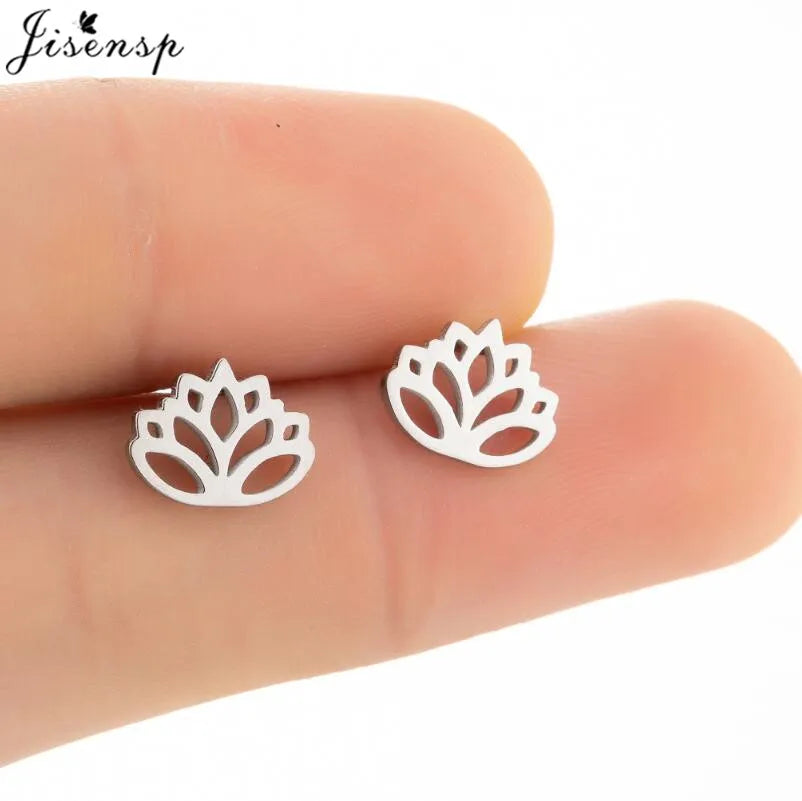 Multiple Stainless Steel Earings Fashion Jewelry Small Animal Ear Studs Music Leaf Fairy Hummingbird Earrings Pendientes Gift