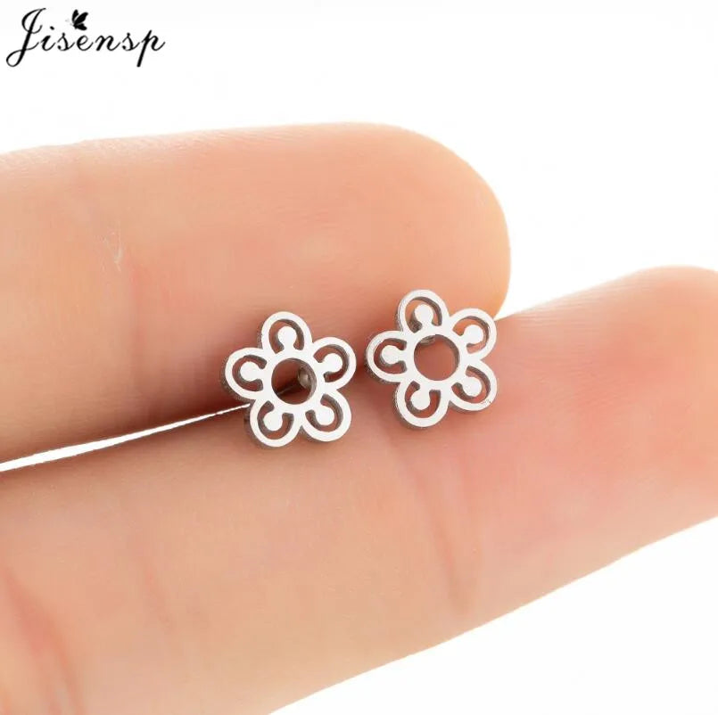Multiple Stainless Steel Earings Fashion Jewelry Small Animal Ear Studs Music Leaf Fairy Hummingbird Earrings Pendientes Gift