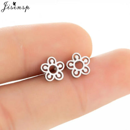 Multiple Stainless Steel Earings Fashion Jewelry Small Animal Ear Studs Music Leaf Fairy Hummingbird Earrings Pendientes Gift