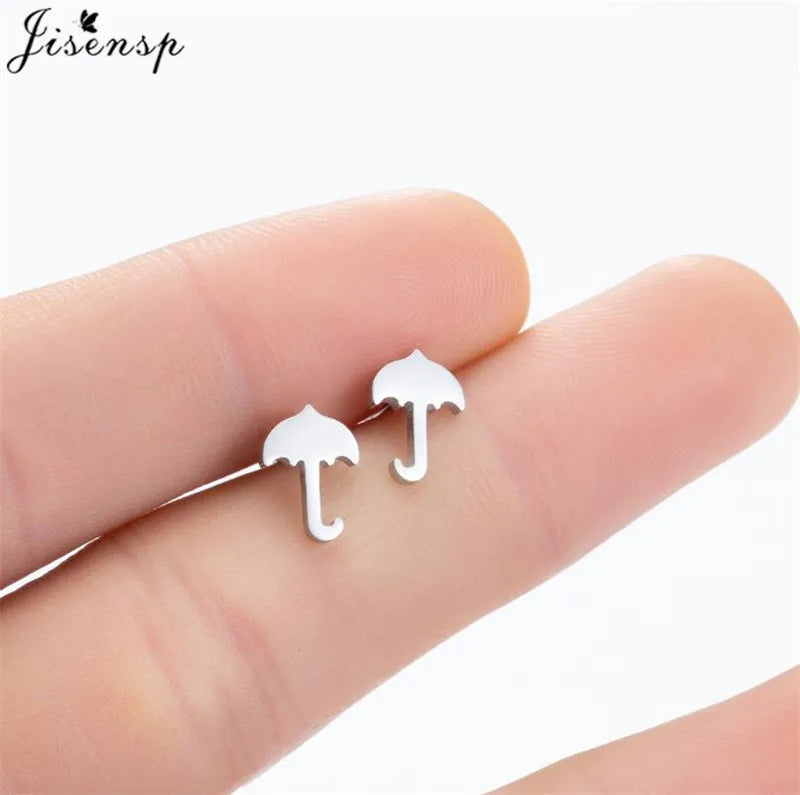 Multiple Stainless Steel Earings Fashion Jewelry Small Animal Ear Studs Music Leaf Fairy Hummingbird Earrings Pendientes Gift