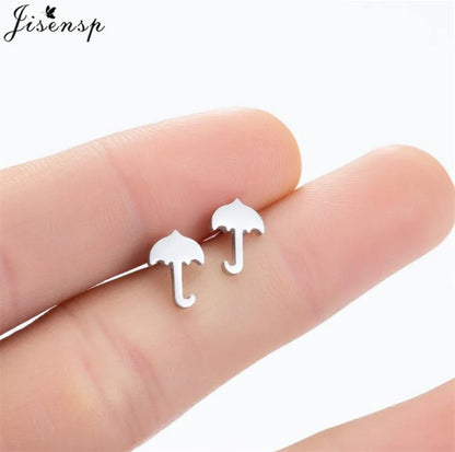 Multiple Stainless Steel Earings Fashion Jewelry Small Animal Ear Studs Music Leaf Fairy Hummingbird Earrings Pendientes Gift