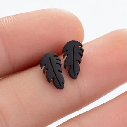Multiple Stainless Steel Earings Fashion Jewelry Small Animal Ear Studs Music Leaf Fairy Hummingbird Earrings Pendientes Gift