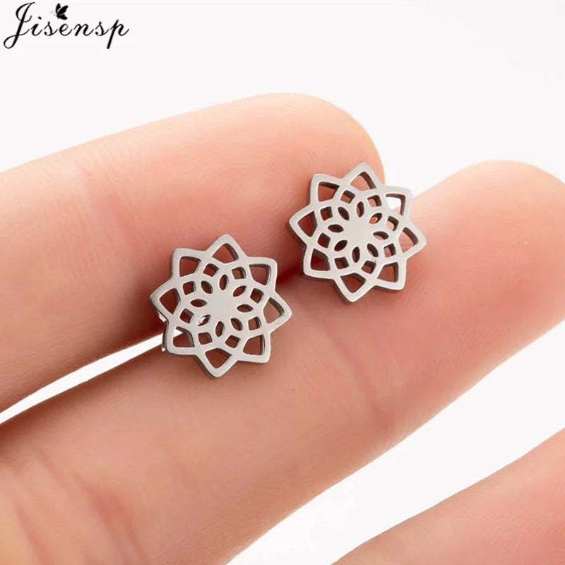 Multiple Stainless Steel Earings Fashion Jewelry Small Animal Ear Studs Music Leaf Fairy Hummingbird Earrings Pendientes Gift