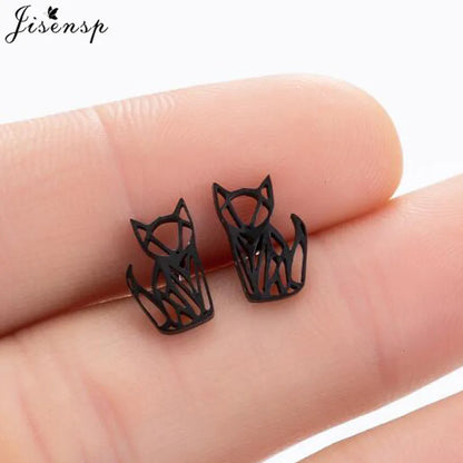 Multiple Stainless Steel Earings Fashion Jewelry Small Animal Ear Studs Music Leaf Fairy Hummingbird Earrings Pendientes Gift