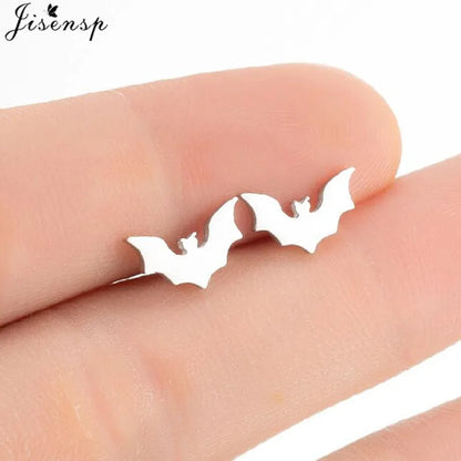 Multiple Stainless Steel Earings Fashion Jewelry Small Animal Ear Studs Music Leaf Fairy Hummingbird Earrings Pendientes Gift