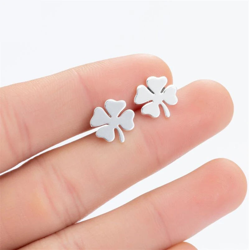 Multiple Stainless Steel Earings Fashion Jewelry Small Animal Ear Studs Music Leaf Fairy Hummingbird Earrings Pendientes Gift