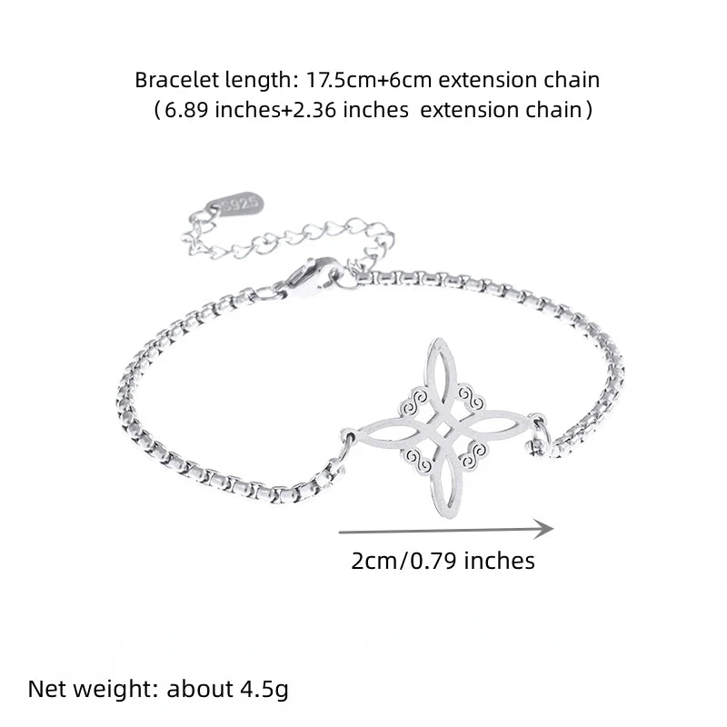 Stainless Steel Witch Knot Irish Knot Bracelet Women's Fashion Simple Personality Charm Jewelry