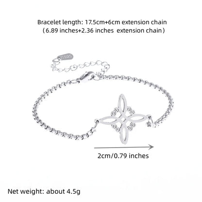 Stainless Steel Witch Knot Irish Knot Bracelet Women's Fashion Simple Personality Charm Jewelry