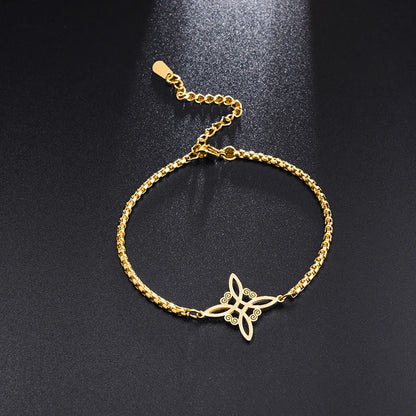 Stainless Steel Witch Knot Irish Knot Bracelet Women's Fashion Simple Personality Charm Jewelry