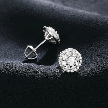Boucles d'oreilles clous en Moissanite couleur D pour femmes, qualité supérieure, 100 % argent sterling 925, bijoux de mariage étincelants, accessoire d'oreille brillant