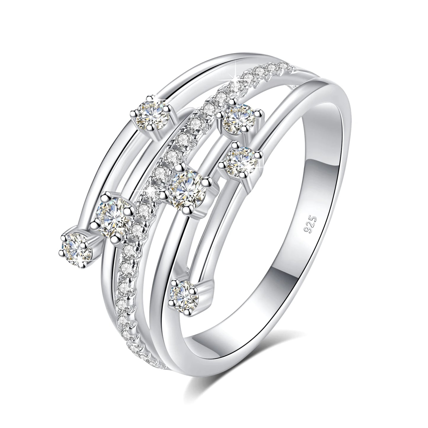Bague Tendance Szjinao en Moissanite, Alliance Éternité, Bague en Argent Massif 925 pour Femme, Bijoux, Cadeau de Fiançailles, Livraison Directe