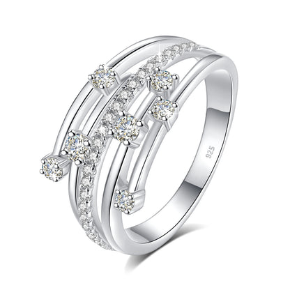 Bague Tendance Szjinao en Moissanite, Alliance Éternité, Bague en Argent Massif 925 pour Femme, Bijoux, Cadeau de Fiançailles, Livraison Directe