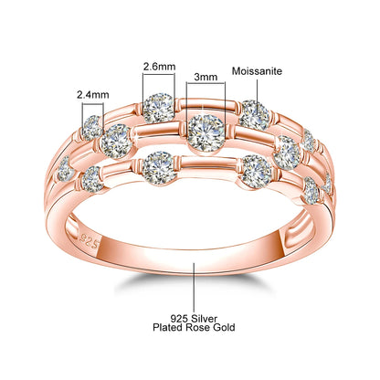 Bague Tendance Szjinao en Moissanite, Alliance Éternité, Bague en Argent Massif 925 pour Femme, Bijoux, Cadeau de Fiançailles, Livraison Directe