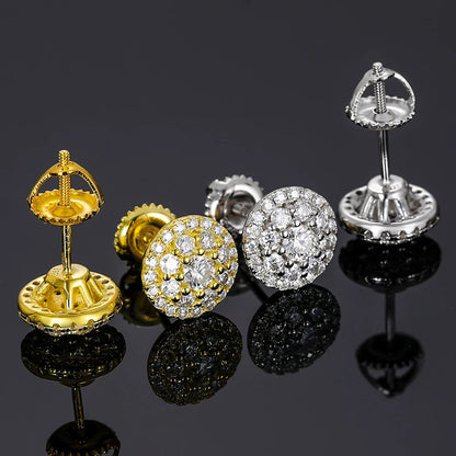 Boucles d'oreilles clous en Moissanite couleur D pour femmes, qualité supérieure, 100 % argent sterling 925, bijoux de mariage étincelants, accessoire d'oreille brillant