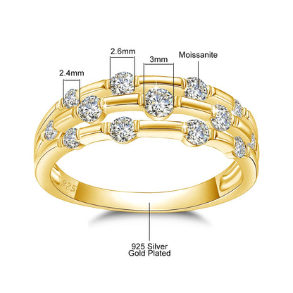 Bague Tendance Szjinao en Moissanite, Alliance Éternité, Bague en Argent Massif 925 pour Femme, Bijoux, Cadeau de Fiançailles, Livraison Directe