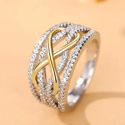 Bagues pour femmes à design unique Amour Bague de fiançailles Accessoires de luxe Tendance chaude Bijoux d'éternité Cadeau de fête Anneaux