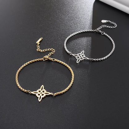 Stainless Steel Witch Knot Irish Knot Bracelet Women's Fashion Simple Personality Charm Jewelry