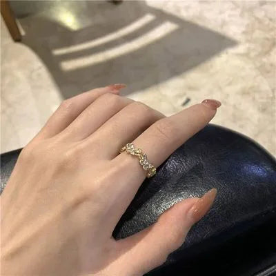 Nouvelle bague ajustable colorée en émail, bijou de mode rétro pour femme, bague géométrique couleur or, cadeau d'anniversaire de mariage