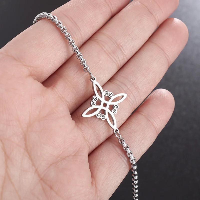 Stainless Steel Witch Knot Irish Knot Bracelet Women's Fashion Simple Personality Charm Jewelry
