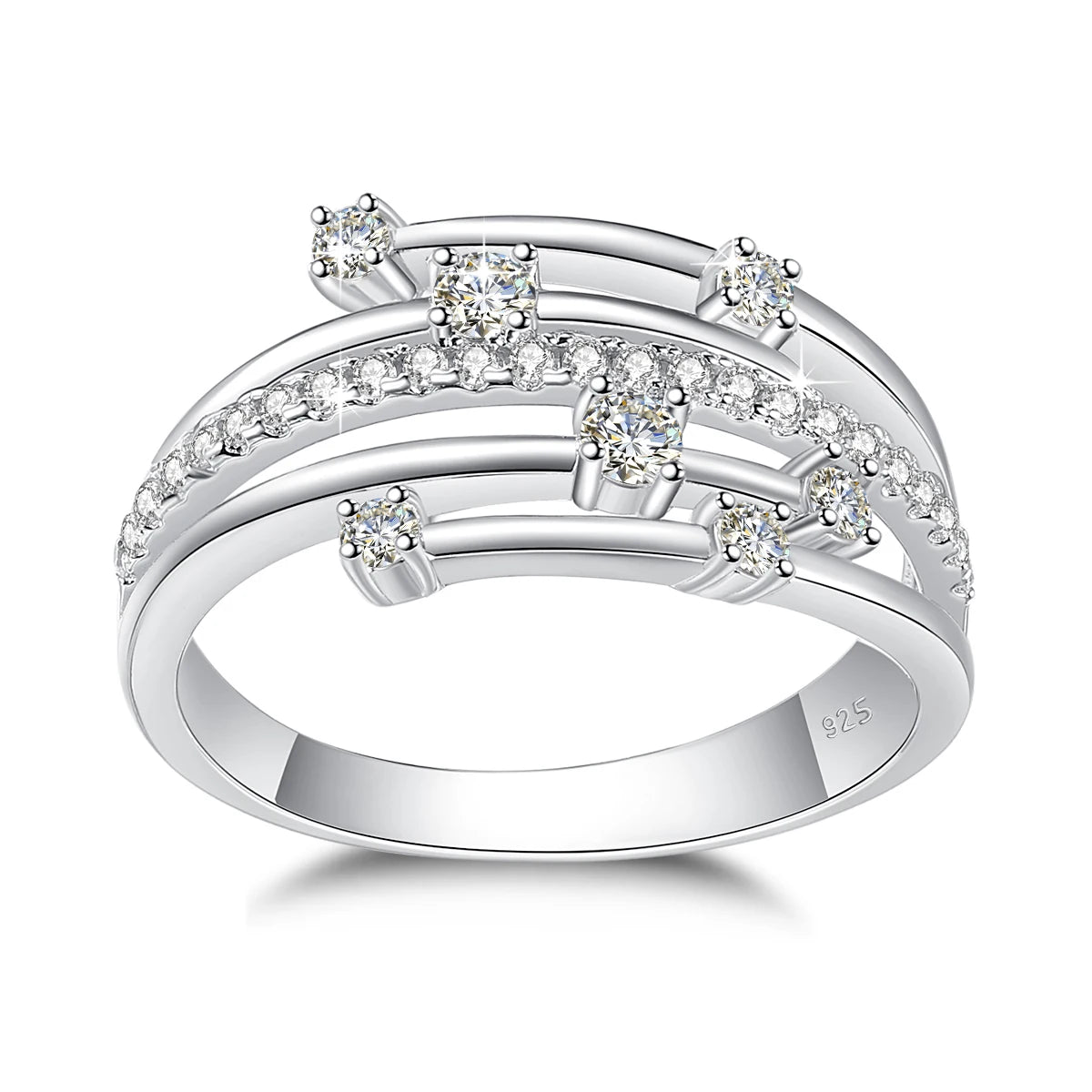 Bague Tendance Szjinao en Moissanite, Alliance Éternité, Bague en Argent Massif 925 pour Femme, Bijoux, Cadeau de Fiançailles, Livraison Directe