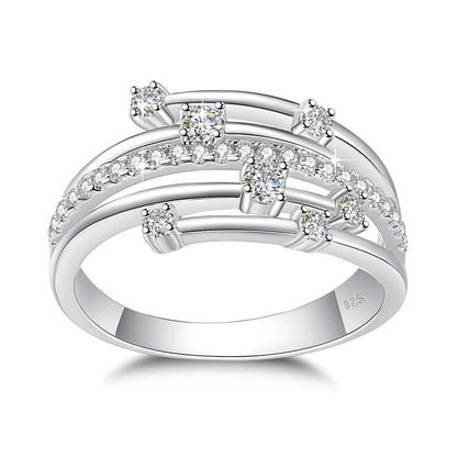 Bague Tendance Szjinao en Moissanite, Alliance Éternité, Bague en Argent Massif 925 pour Femme, Bijoux, Cadeau de Fiançailles, Livraison Directe