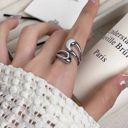 Nouvelle bague ajustable colorée en émail, bijou de mode rétro pour femme, bague géométrique couleur or, cadeau d'anniversaire de mariage